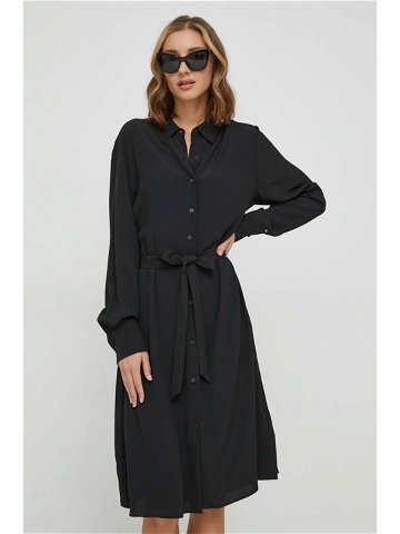 Šaty Tommy Hilfiger černá barva mini WW0WW40563