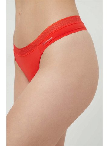 Kalhotky brazilky Calvin Klein Underwear červená barva 000QF6307E