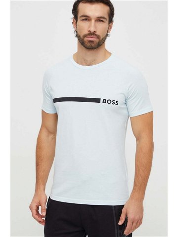Bavlněné tričko BOSS s potiskem