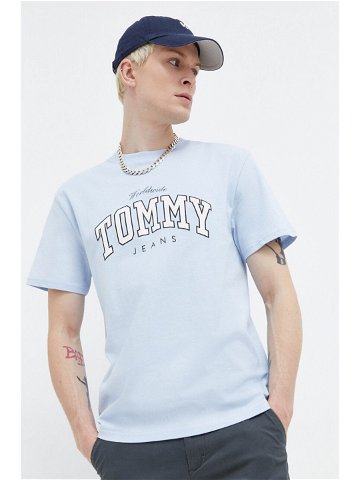Bavlněné tričko Tommy Jeans s potiskem DM0DM18287