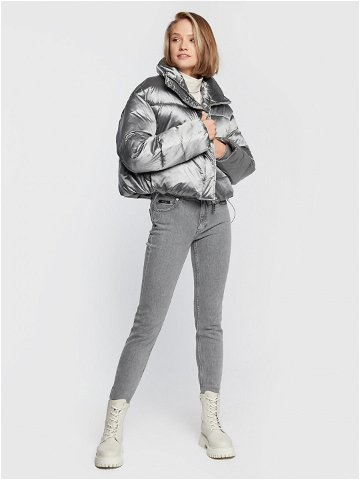Calvin Klein Vatovaná bunda High Shine Metallic K20K204688 Stříbrná Regular Fit