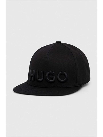 Kšiltovka HUGO černá barva s aplikací 50510116