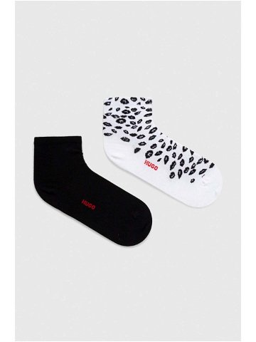 Ponožky HUGO 2-pack dámské bílá barva 50510686