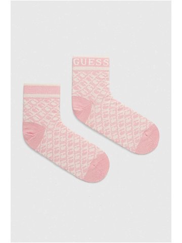 Ponožky Guess dámské růžová barva V4RZ00 ZZ00I