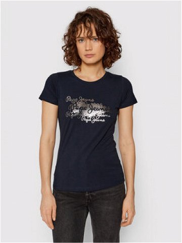 Pepe Jeans T-Shirt Anna PL505121 Tmavomodrá Regular Fit