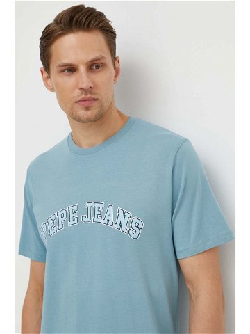 Bavlněné tričko Pepe Jeans s potiskem