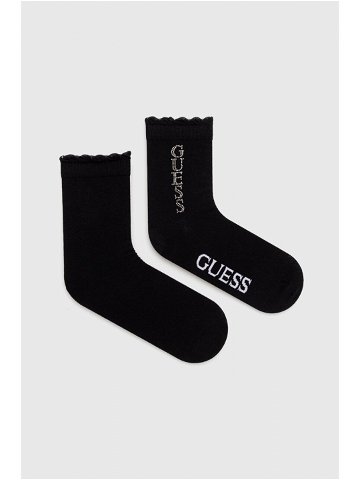 Ponožky Guess VERTICAL dámské černá barva O3YY03 KBZU0