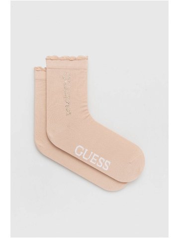 Ponožky Guess VERTICAL dámské béžová barva O3YY03 KBZU0