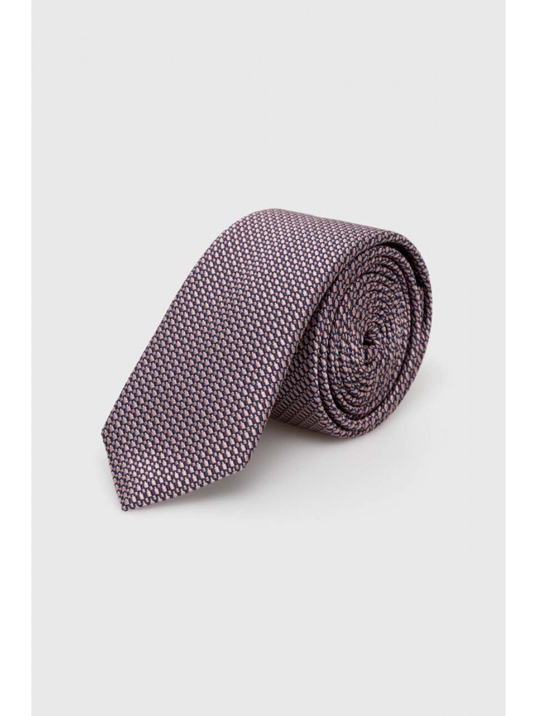 Hedvábná kravata HUGO růžová barva 50509054