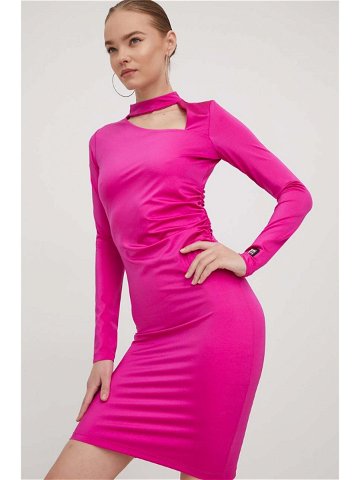 Šaty HUGO růžová barva mini 50508733