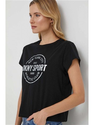 Bavlněné tričko Dkny černá barva DP3T9563