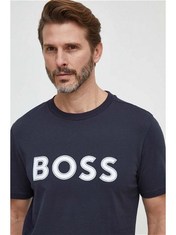Bavlněné tričko Boss Green s aplikací 50506344