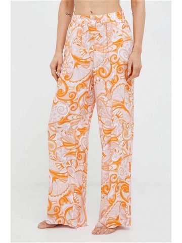 Plážové kalhoty Karl Lagerfeld Olivia oranžová barva