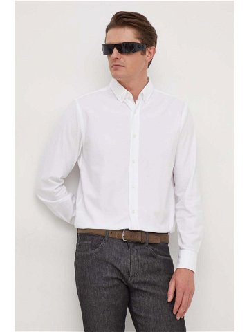 Košile BOSS bílá barva regular s límečkem button-down 50508914