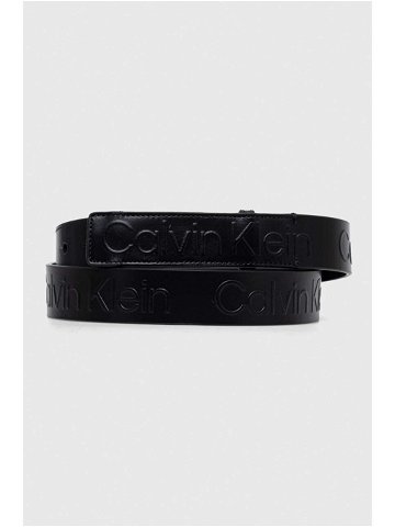 Kožený pásek Calvin Klein dámský černá barva K60K611583