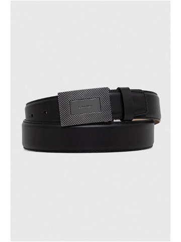 Kožený pásek Calvin Klein pánský černá barva K50K511357