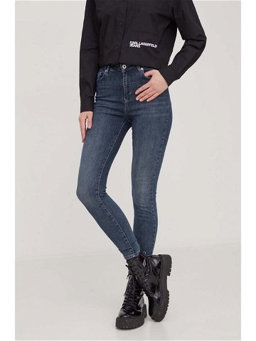 Džíny Karl Lagerfeld Jeans dámské tmavomodrá barva