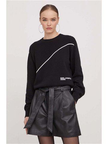 Svetr Karl Lagerfeld Jeans dámský černá barva