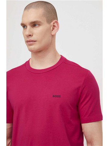 Tričko Boss Green růžová barva s potiskem 50506373