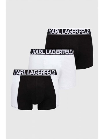 Boxerky Karl Lagerfeld 3-pack pánské černá barva