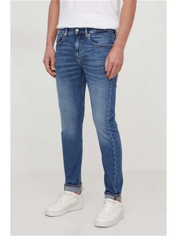 Džíny Calvin Klein Jeans pánské tmavomodrá barva