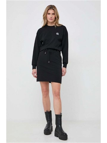 Šaty Karl Lagerfeld černá barva mini