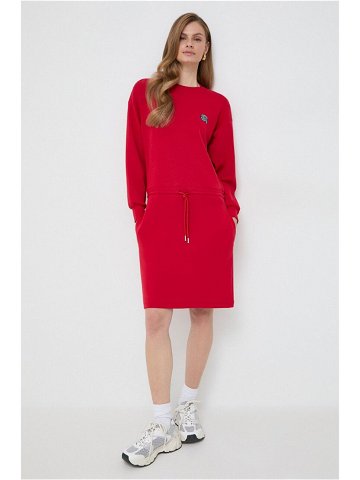 Šaty Karl Lagerfeld červená barva mini