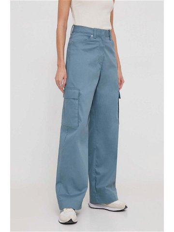 Kalhoty Calvin Klein Jeans dámské jednoduché high waist J20J222607
