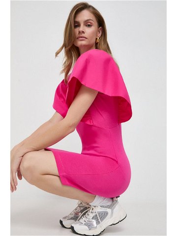 Šaty Karl Lagerfeld růžová barva mini