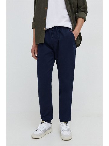 Kalhoty Tommy Jeans pánské tmavomodrá barva DM0DM18343