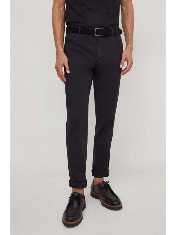 Kalhoty Tommy Hilfiger pánské černá barva jednoduché MW0MW33908