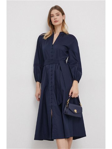 Šaty Lauren Ralph Lauren tmavomodrá barva maxi 250925450