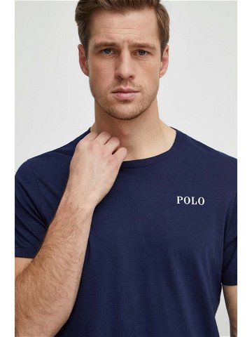 Bavlněné tričko Polo Ralph Lauren tmavomodrá barva s potiskem 714931650