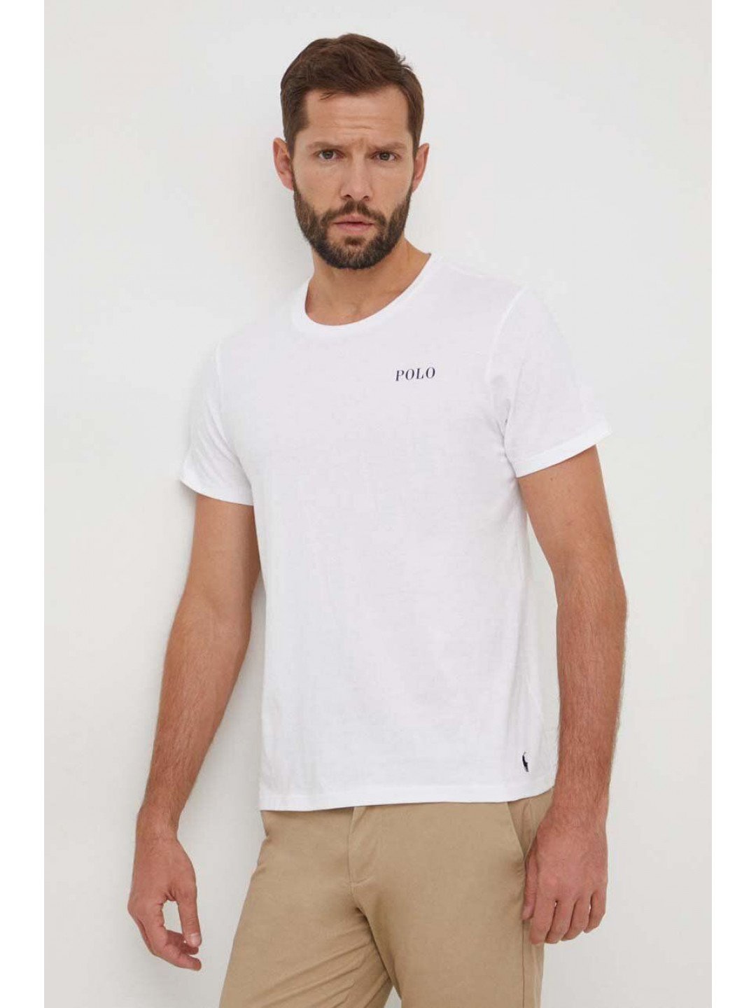 Bavlněné tričko Polo Ralph Lauren bílá barva s potiskem 714931650