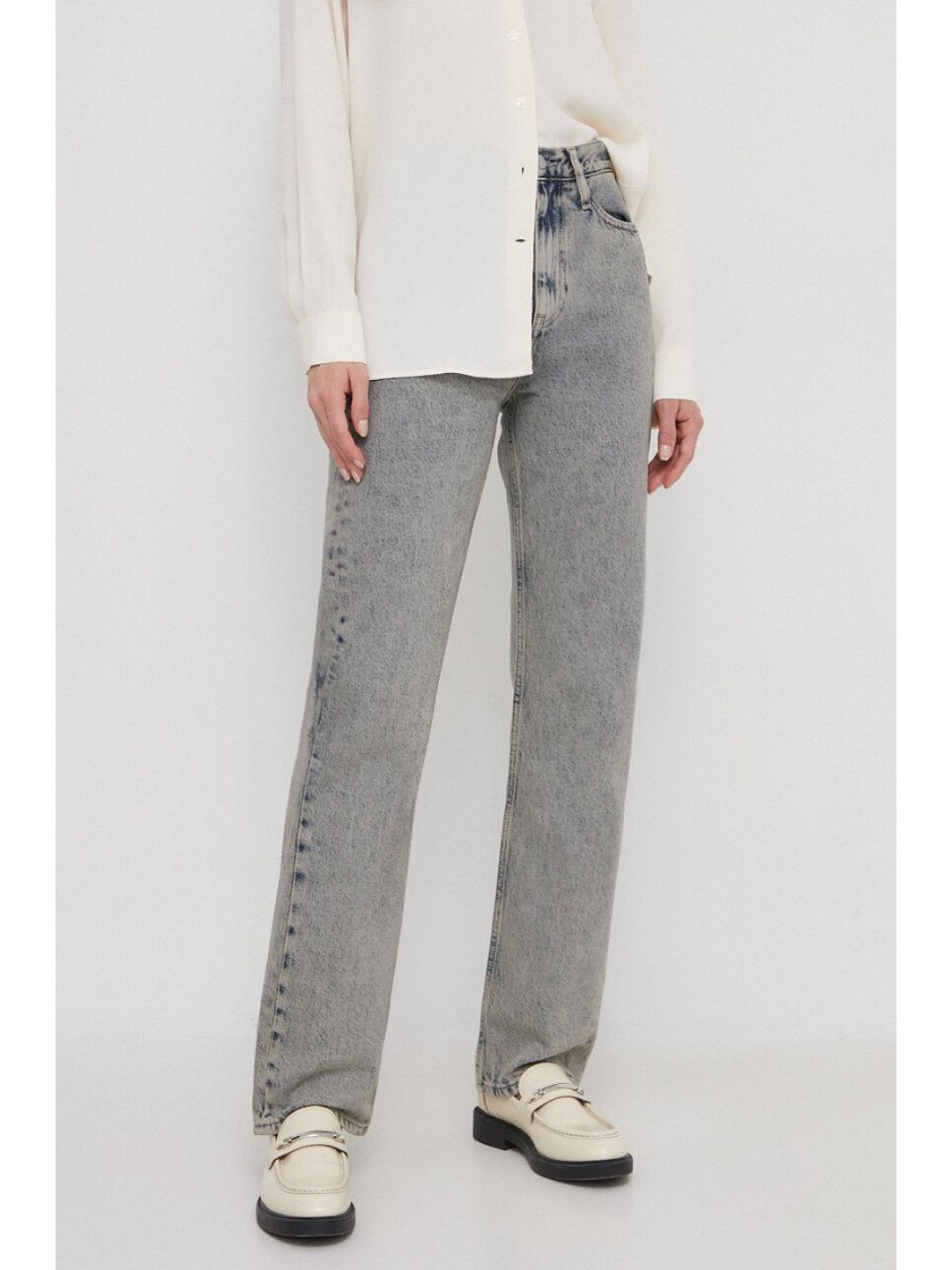 Džíny Calvin Klein Jeans dámské high waist J20J222455