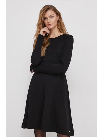 Šaty Tommy Hilfiger černá barva mini WW0WW41147