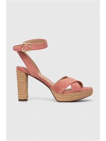 Semišové sandály Lauren Ralph Lauren Sasha růžová barva 80292500000000000
