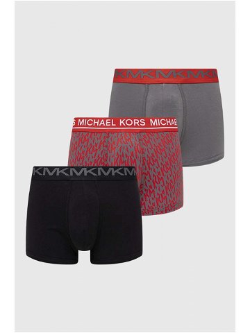 Boxerky Michael Kors 3-pack pánské červená barva