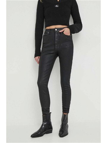 Džíny Calvin Klein Jeans dámské černá barva J20J222135