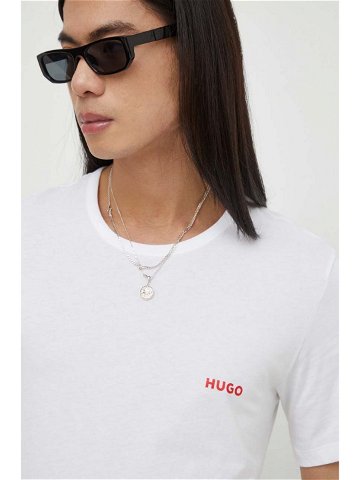 Bavlněné tričko HUGO 3-pack bílá barva 50493972