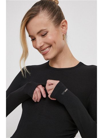 Tričko s dlouhým rukávem Calvin Klein černá barva K20K206970