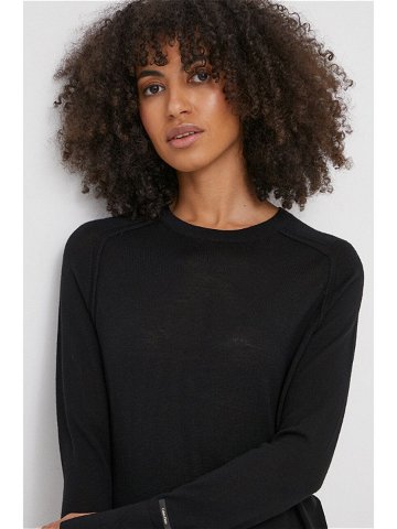 Vlněný svetr Calvin Klein dámský černá barva lehký K20K206792