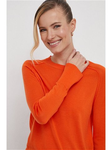 Vlněný svetr Calvin Klein dámský oranžová barva lehký K20K206792