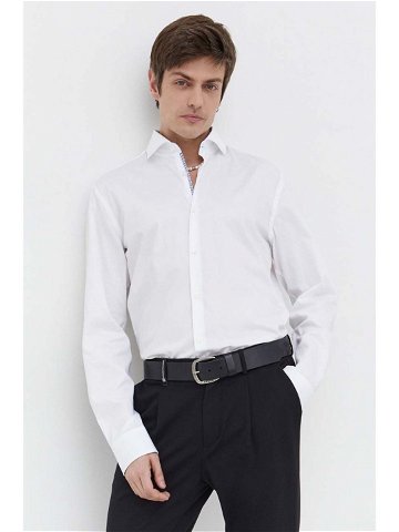 Košile HUGO bílá barva regular s klasickým límcem 50508303