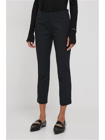 Kalhoty Lauren Ralph Lauren dámské černá barva přiléhavé high waist 200687713