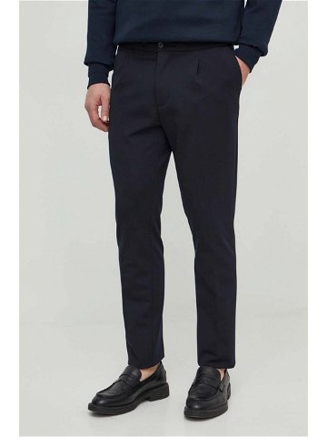 Kalhoty Tommy Hilfiger pánské tmavomodrá barva jednoduché