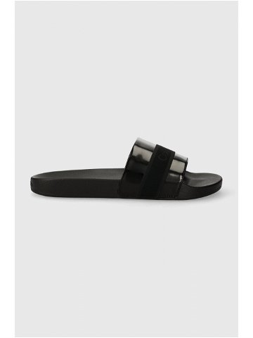 Pantofle Calvin Klein POOL SLIDE WEB pánské černá barva HM0HM01359