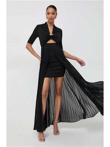 Šaty Karl Lagerfeld černá barva maxi