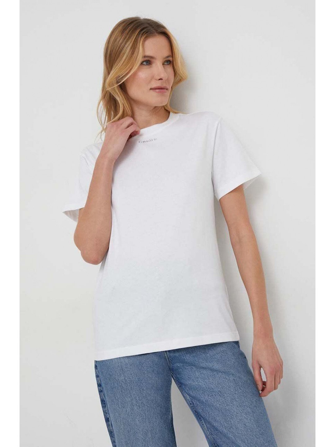 Bavlněné tričko Calvin Klein bílá barva K20K206967