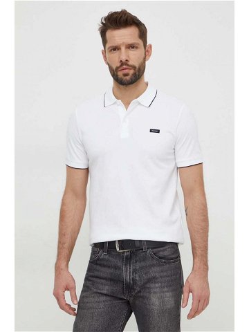Polo tričko Calvin Klein bílá barva K10K112751